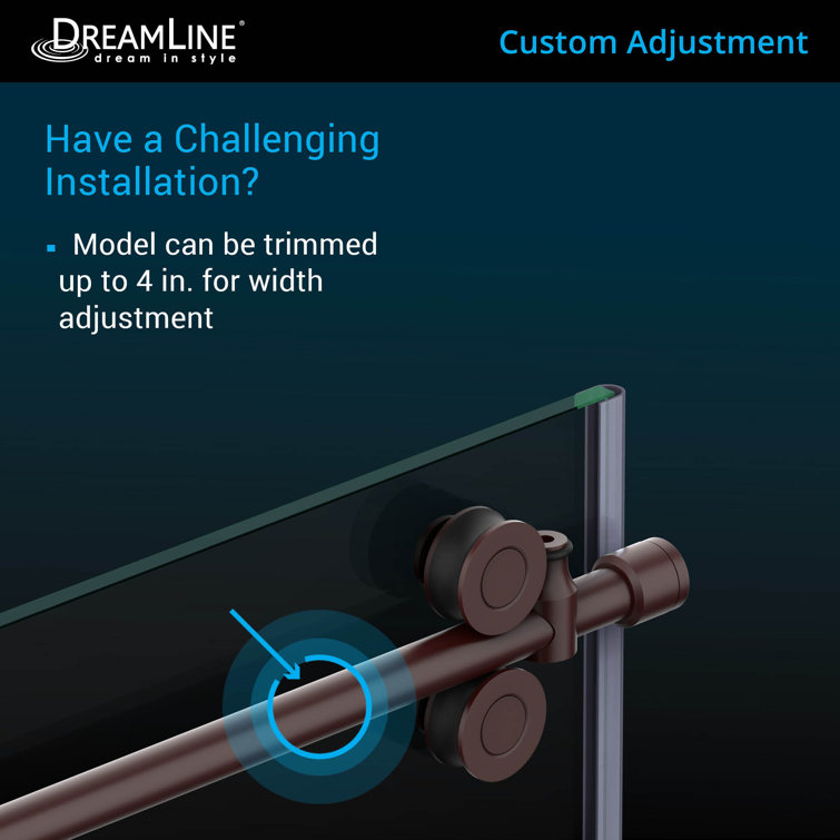 Enigma-XO 72" Polished Stainless Steel Frameless Shower Enclosure