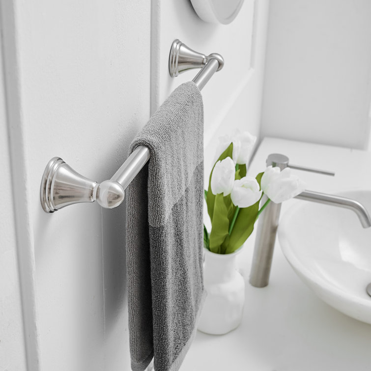 Brushed Nickel 18-Inch Wall Mounted Towel Bar