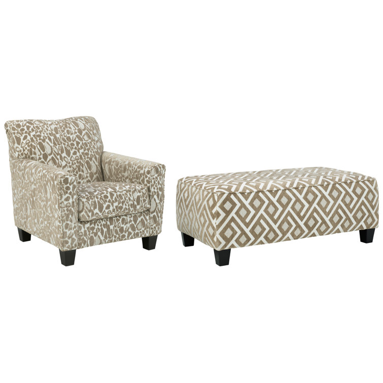 Beige Traditional Cheetah Spot Accent Chair 35"