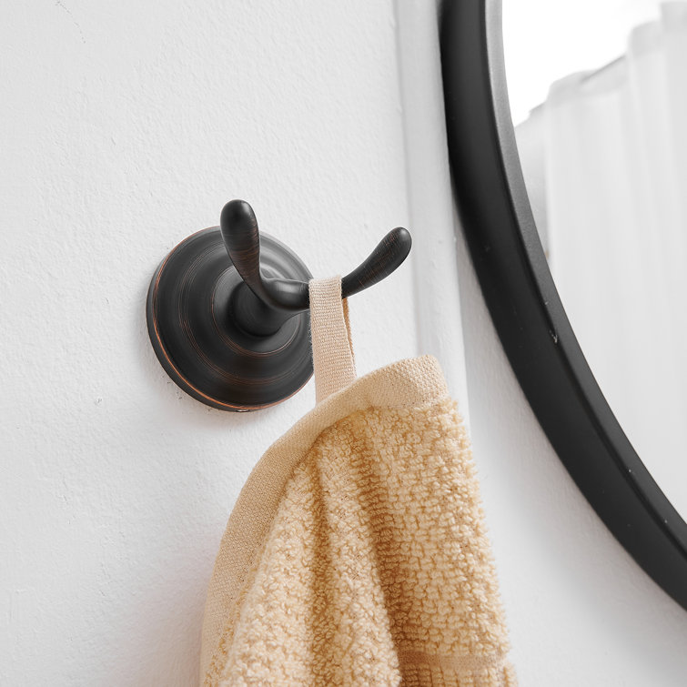 Oil Rubbed Bronze Traditional Zinc Bathroom Double Hook