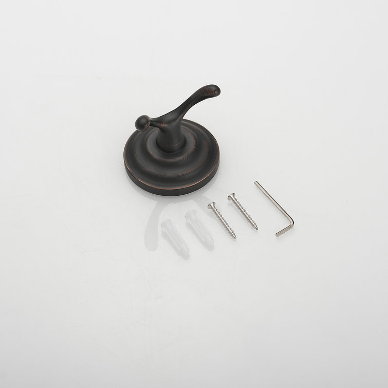 Oil Rubbed Bronze Traditional Zinc Bathroom Double Hook