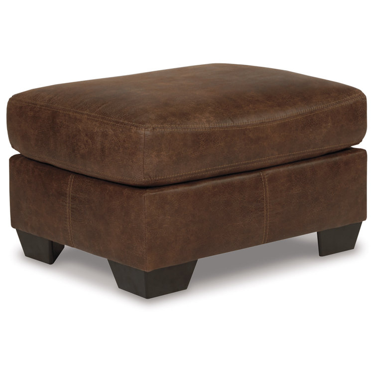 Traditional Bladen Oversized Faux Leather Armchair in Coffee