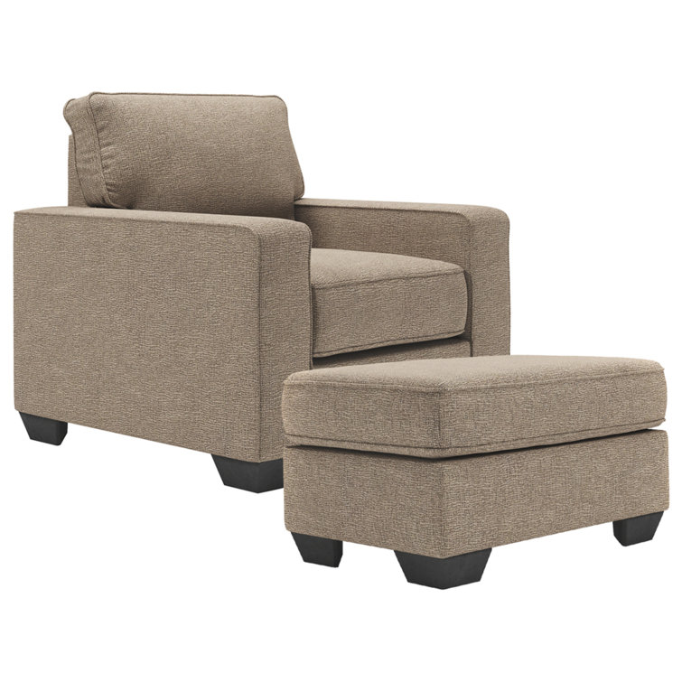 Greaves Driftwood Beige Microfiber Contemporary Armchair