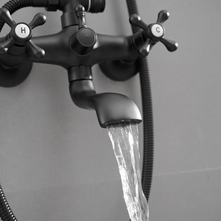 Matte Black Adjustable Height Dual Shower Head System