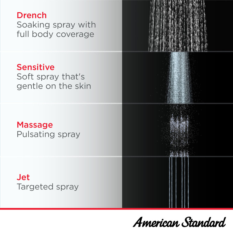 Matte Black Adjustable Multi-Head Rain Shower System