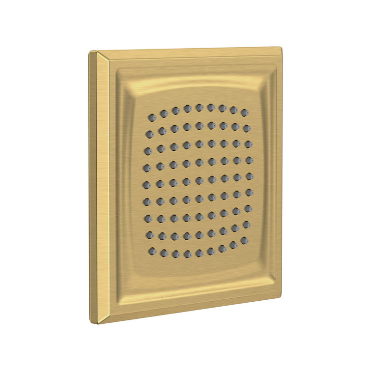 Brushed Gold Square Wall Mounted Rain Shower Head