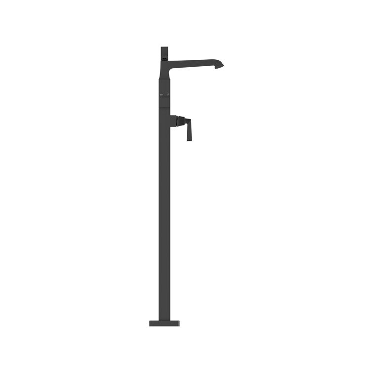 Matte Black Freestanding Tub Filler with Hand Shower