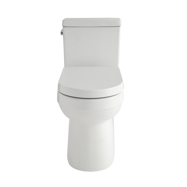 White High Efficiency Two-Piece Elongated Toilet with Soft Close Lid