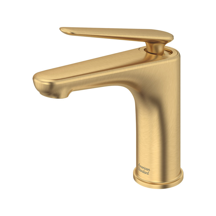 Brushed Gold Single-Handle Bathroom Faucet with Drain Assembly