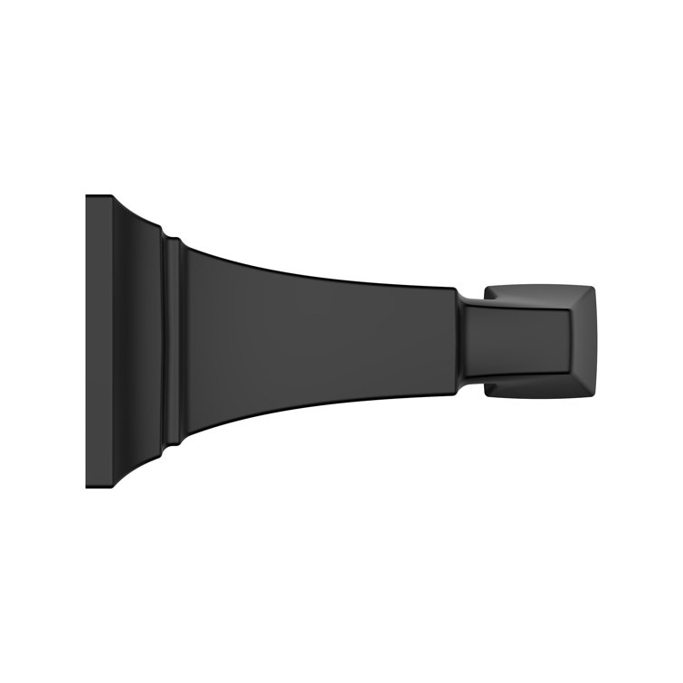Matte Black Wall Mounted Towel Bar with Crown Molding Design