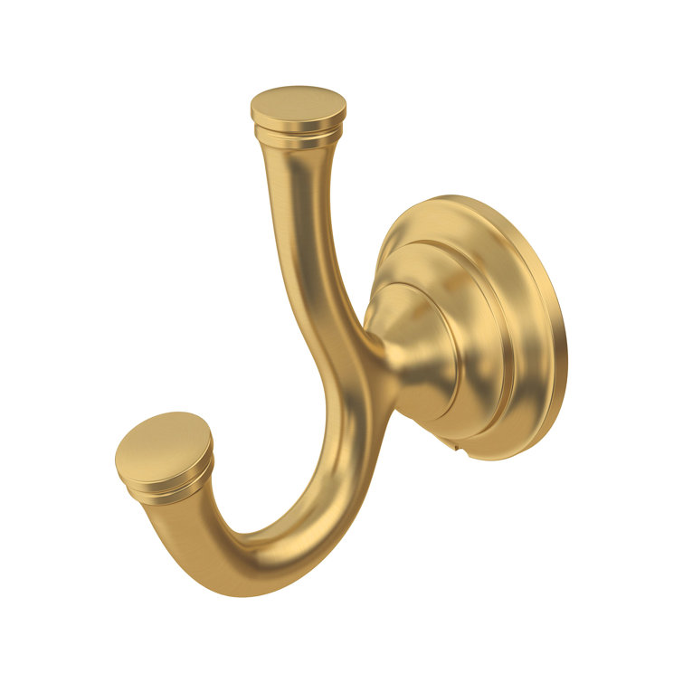 Gold Brushed Double Wall Mounted Robe Hook