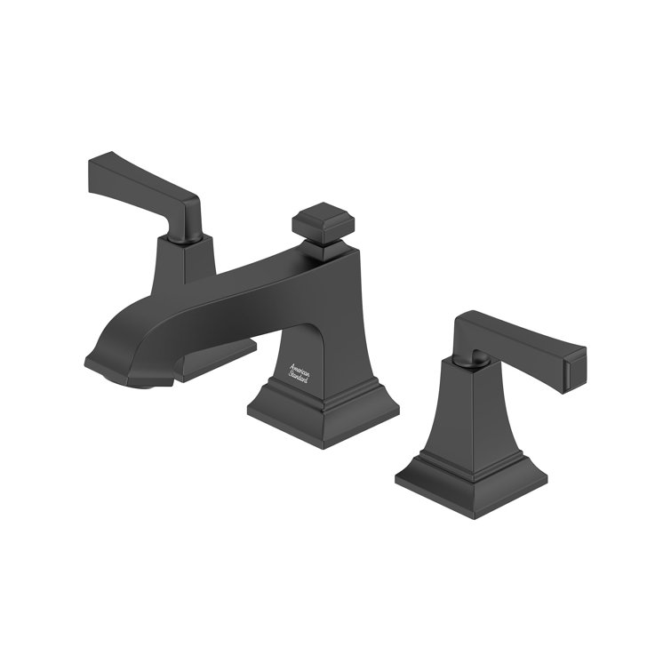 Town Square S Matte Black Widespread 2-Handle Bathroom Faucet
