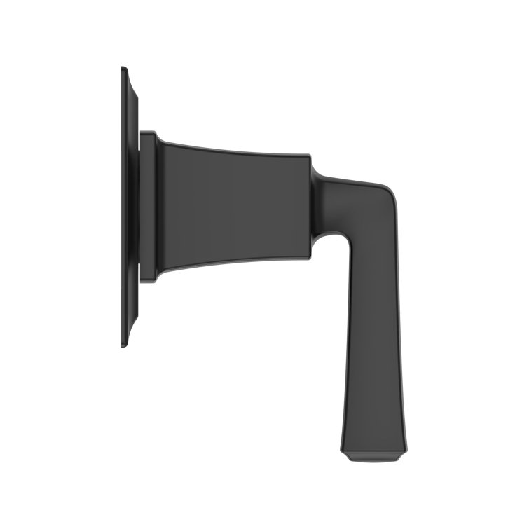 Matte Black Wall-Mounted Lever Diverter Valve Trim