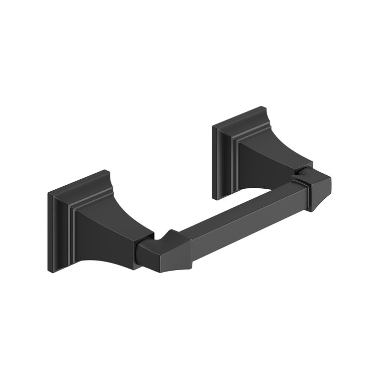 Matte Black Metal Wall Mounted Toilet Paper Holder