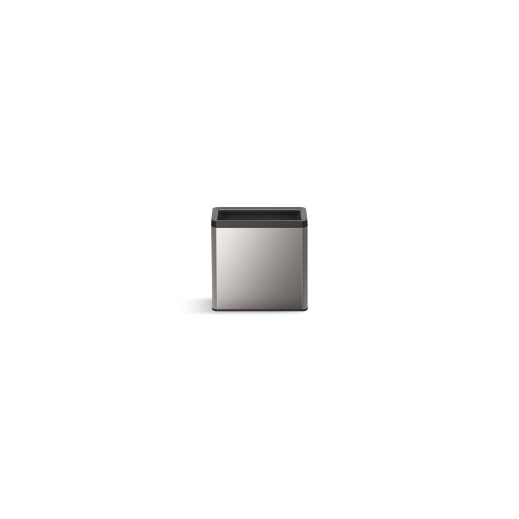 12-Liter Stainless Steel Open-Top Trash Can