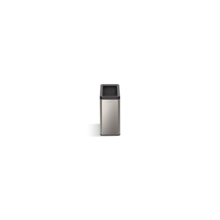 12-Liter Stainless Steel Open-Top Trash Can