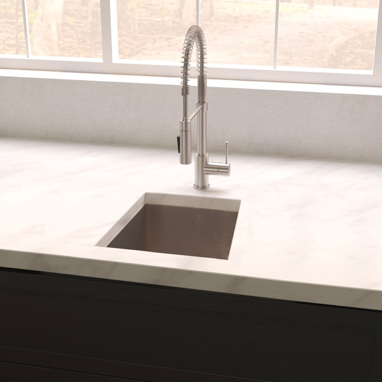 DuraSnow 15" Stainless Steel Undermount Single Bowl Kitchen Sink