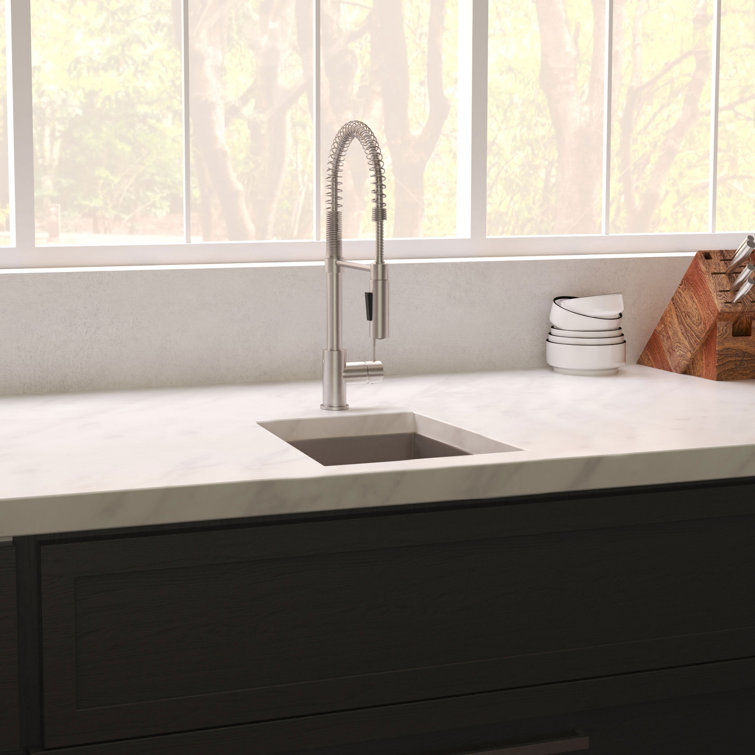 DuraSnow 15" Stainless Steel Undermount Single Bowl Kitchen Sink