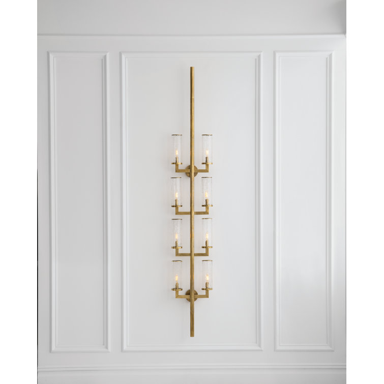 Liaison Statement 84'' Antique-Burnished Brass Dimmable Wall Sconce