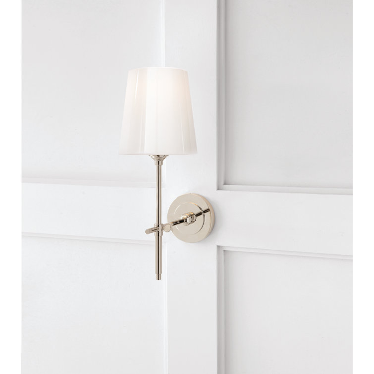 Elegant Outdoor Direct Wired Nickel Wallchiere, 14.5" Height