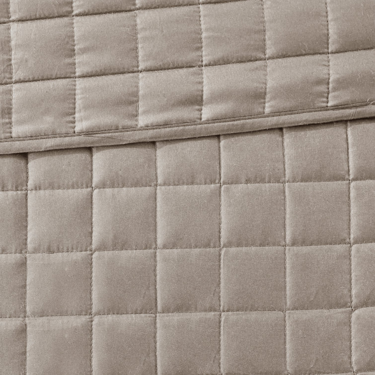 Taupe Full Microfiber 8-Piece Bedding Set with Decorative Pillows