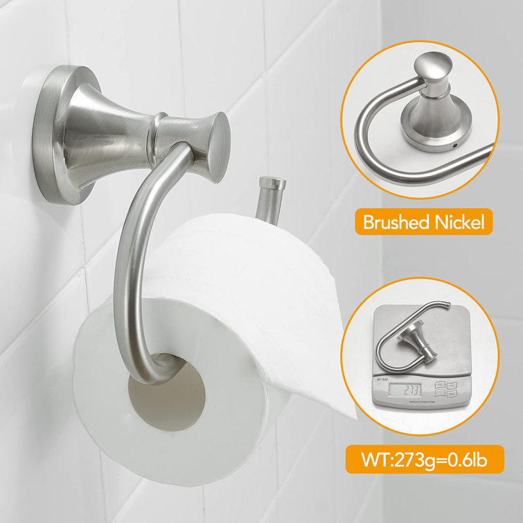 Brushed Nickel Wall Mounted Toilet Paper Holder
