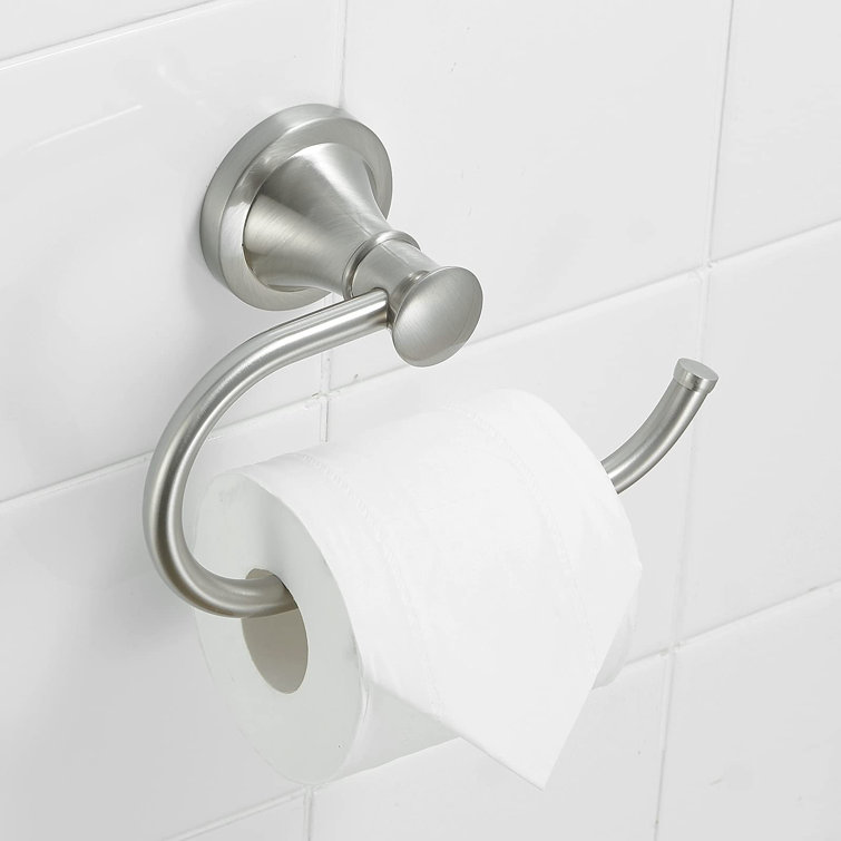 Brushed Nickel Wall Mounted Toilet Paper Holder