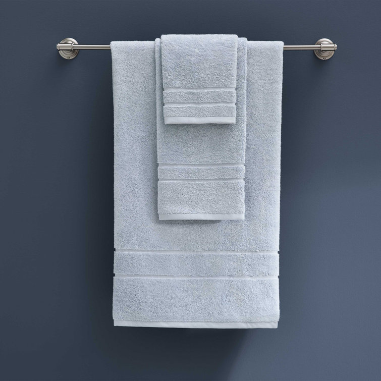 Blue Pima Cotton 2-Piece Hand Towel Set