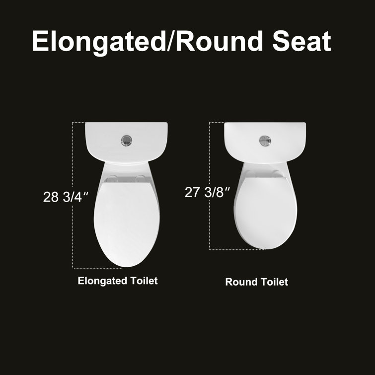 White Round Dual Flush High Efficiency Free Standing Toilet