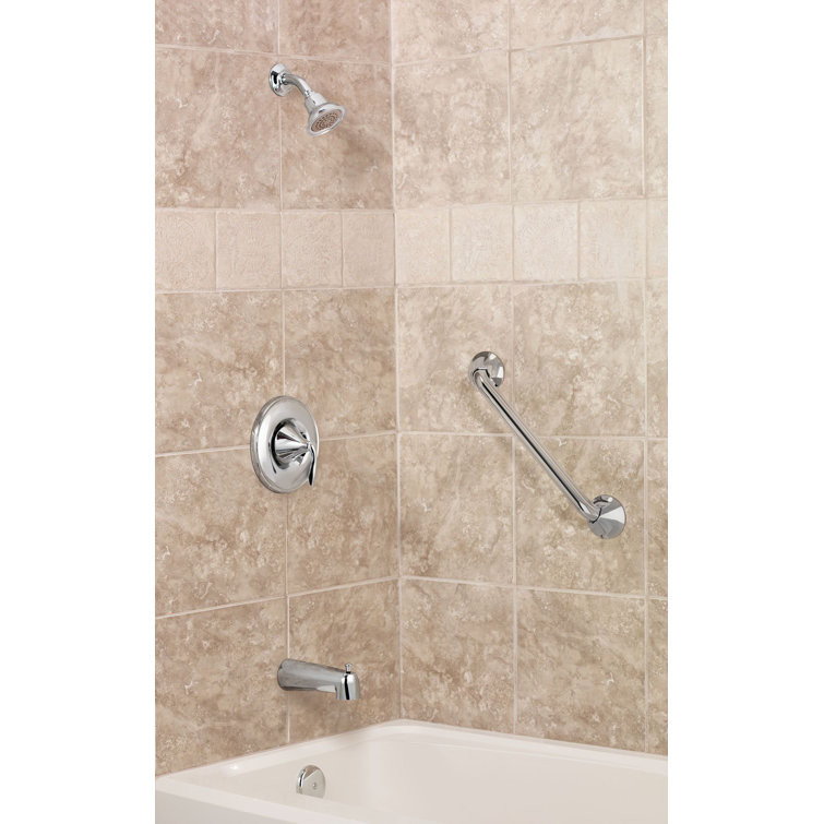 Elegant Transitional Distressed Bronze Wall-Mounted Shower Trim