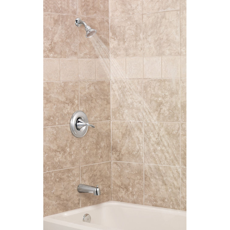 Elegant Transitional Distressed Bronze Wall-Mounted Shower Trim