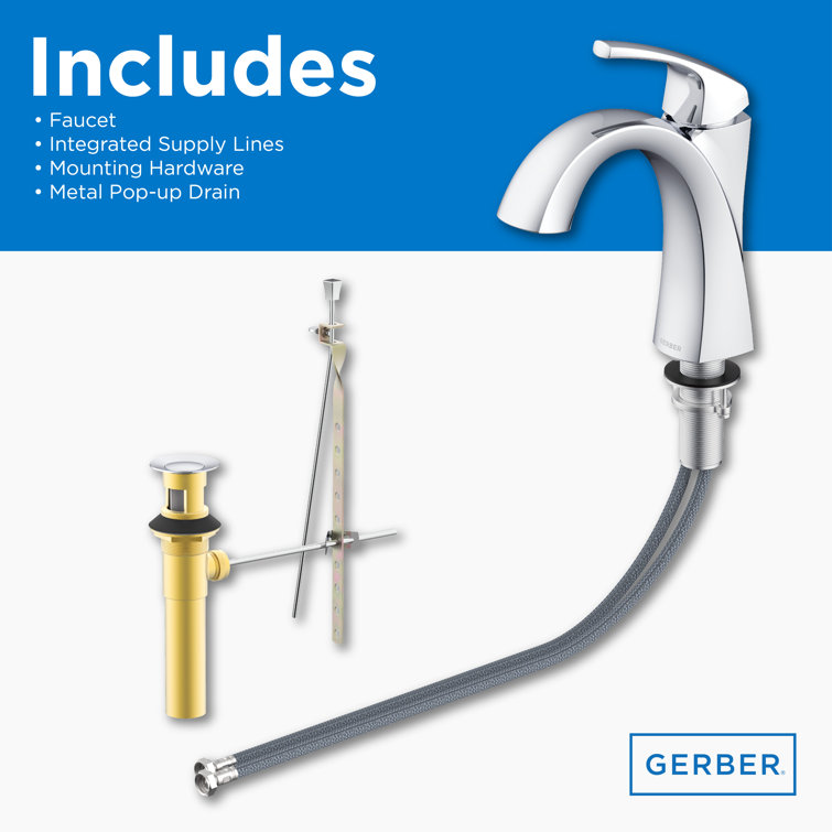 Satin Black Metal Single Handle Bathroom Faucet