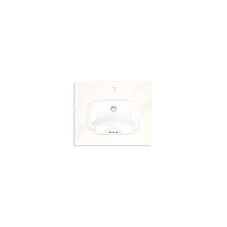 Hadron 24 Inch White Quartz Top Bathroom Vanity Set