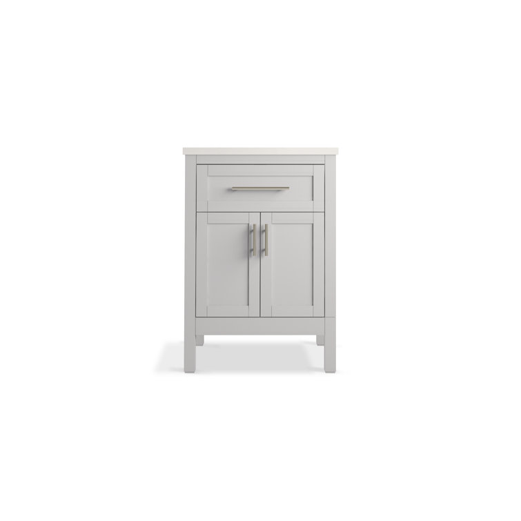 Hadron 24" Atmos Grey Freestanding Bathroom Vanity with Quartz Top