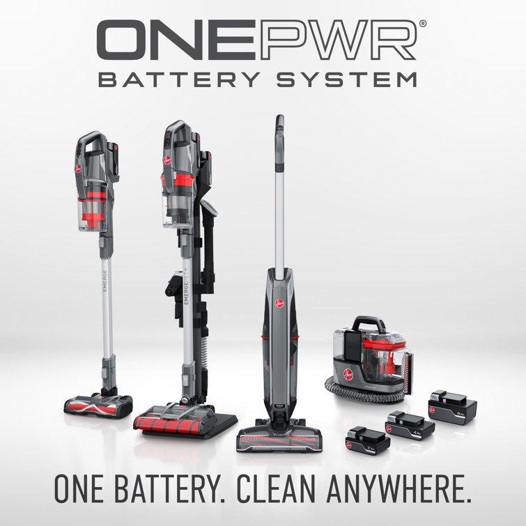 Hoover Cordless Upright Vacuum for Pets in Gray and Red