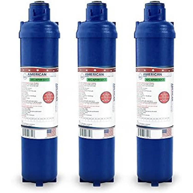 Blue Under Sink Replacement Water Filter Pack of 3