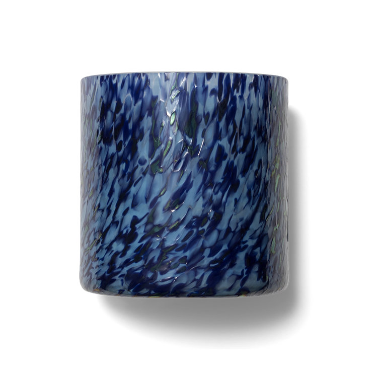 15.5oz Blue Soy Scented Candle with Amber and Lavender