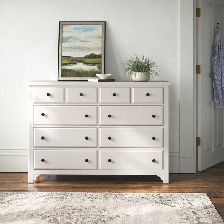 Soft White Double Dresser with Dovetail Drawers