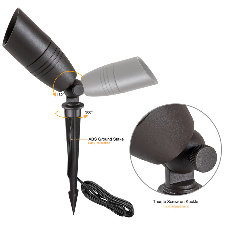 Dark Bronze Low Voltage Outdoor Landscape Spot Light Pack