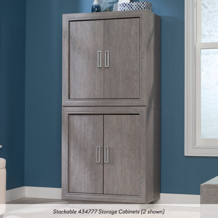 Ashen Oak 2-Door Adjustable Shelf Office Cabinet