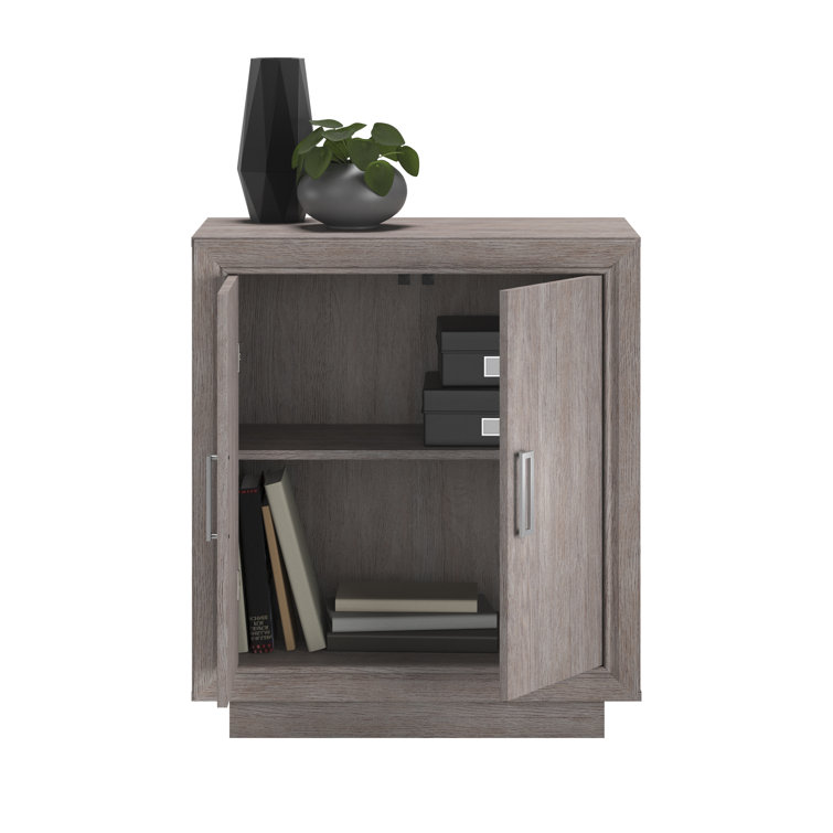 Ashen Oak 2-Door Adjustable Shelf Office Cabinet