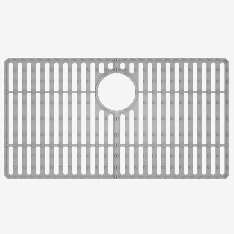 Gray Silicone Kitchen Sink Protective Bottom Grid