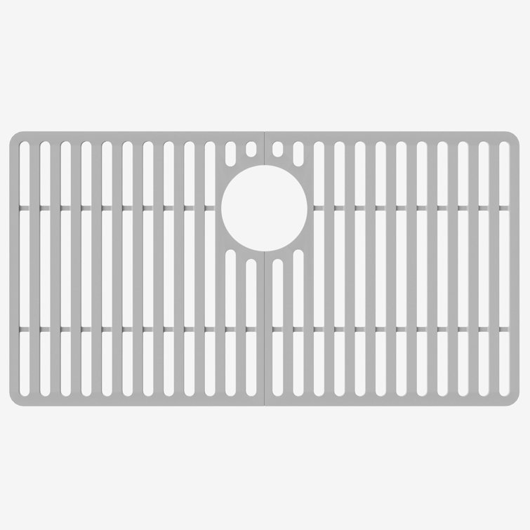 Gray Silicone Kitchen Sink Protective Bottom Grid