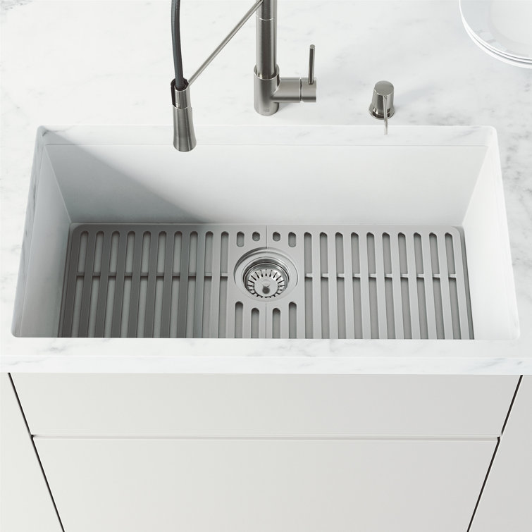 Gray Silicone Kitchen Sink Protective Bottom Grid