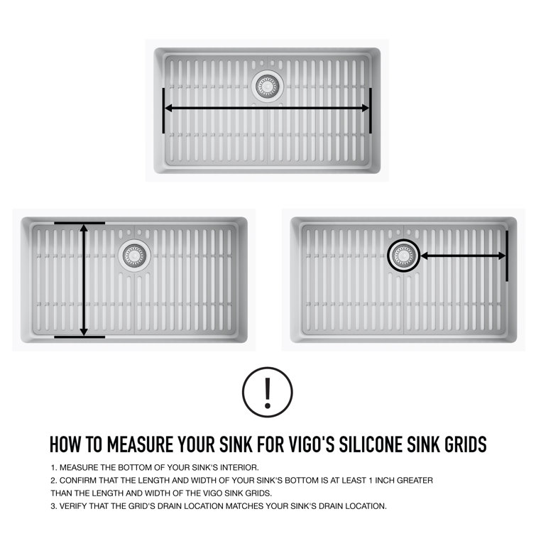 Gray Silicone Kitchen Sink Protective Bottom Grid