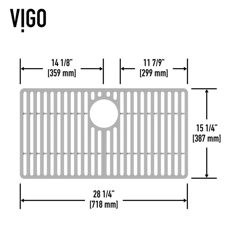Gray Silicone Kitchen Sink Protective Bottom Grid