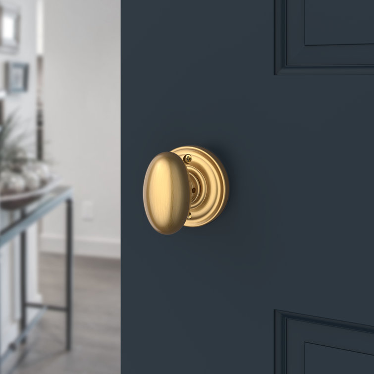 Satin Nickel Traditional Egg-Shaped Dummy Door Knob