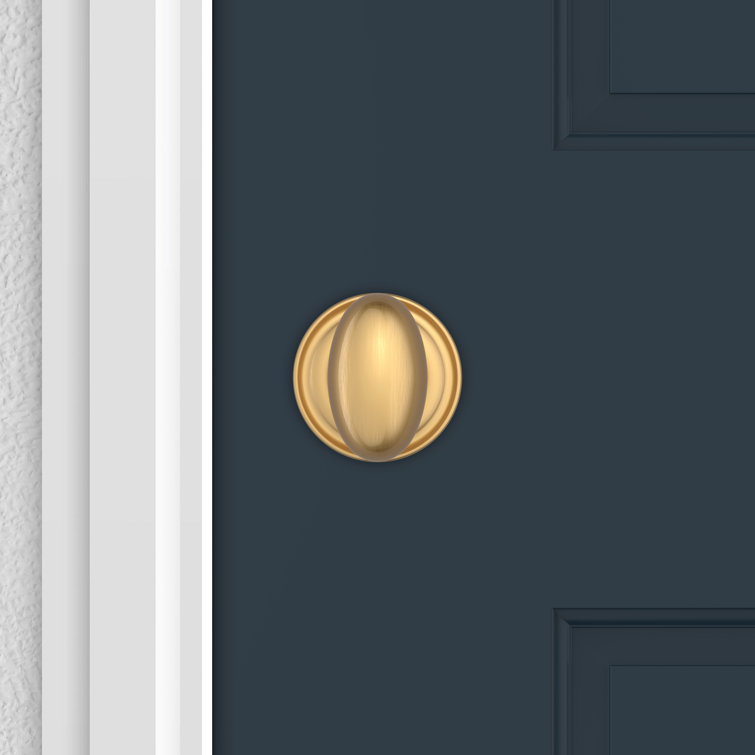 Satin Nickel Traditional Egg-Shaped Dummy Door Knob
