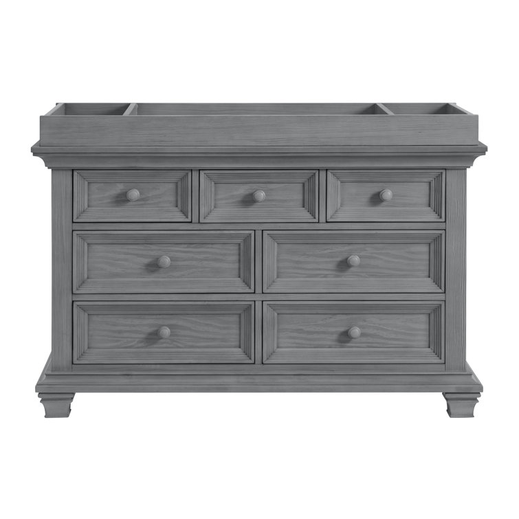 Gray Wooden Baby Changing Topper for Dresser
