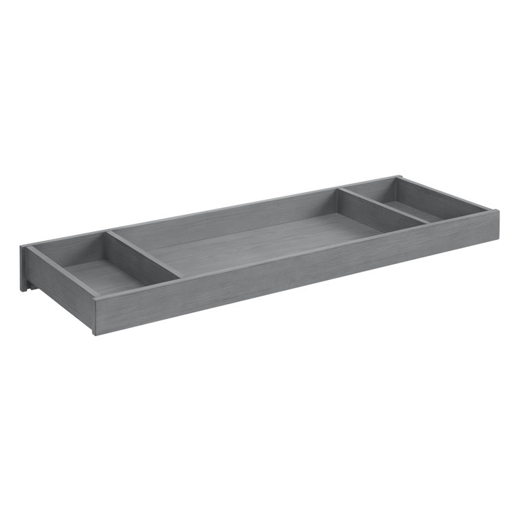 Gray Wooden Baby Changing Topper for Dresser